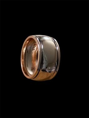 S925 Rose Gold wide band